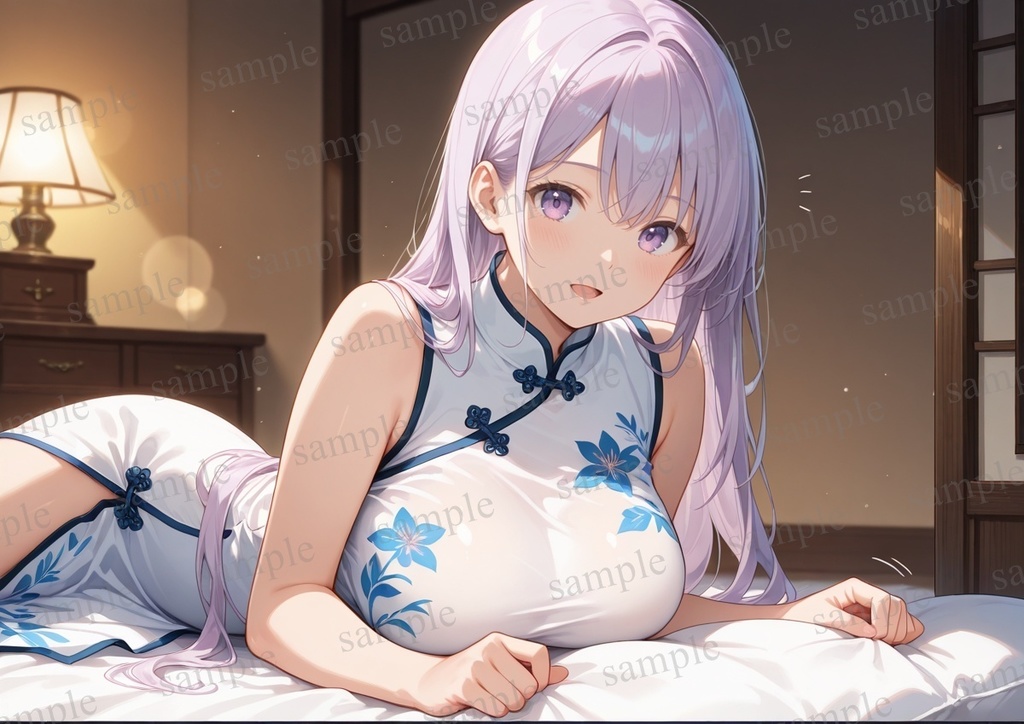 【10枚セット】有栖川凛 オリジナル 美少女 AIイラスト ポスター チャイナドレス