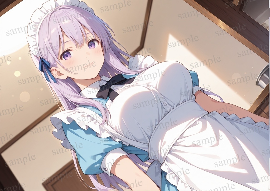 【10枚セット】有栖川凛 オリジナル 美少女 AIイラスト ポスター メイド コスプレ