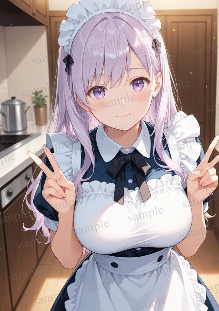 【10枚セット】有栖川凛 オリジナル 美少女 AIイラスト ポスター メイド コスプレ