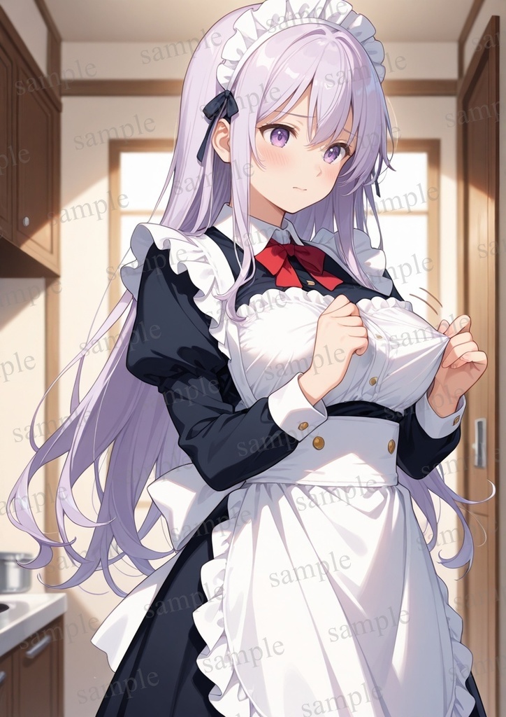 【10枚セット】有栖川凛 オリジナル 美少女 AIイラスト ポスター メイド コスプレ