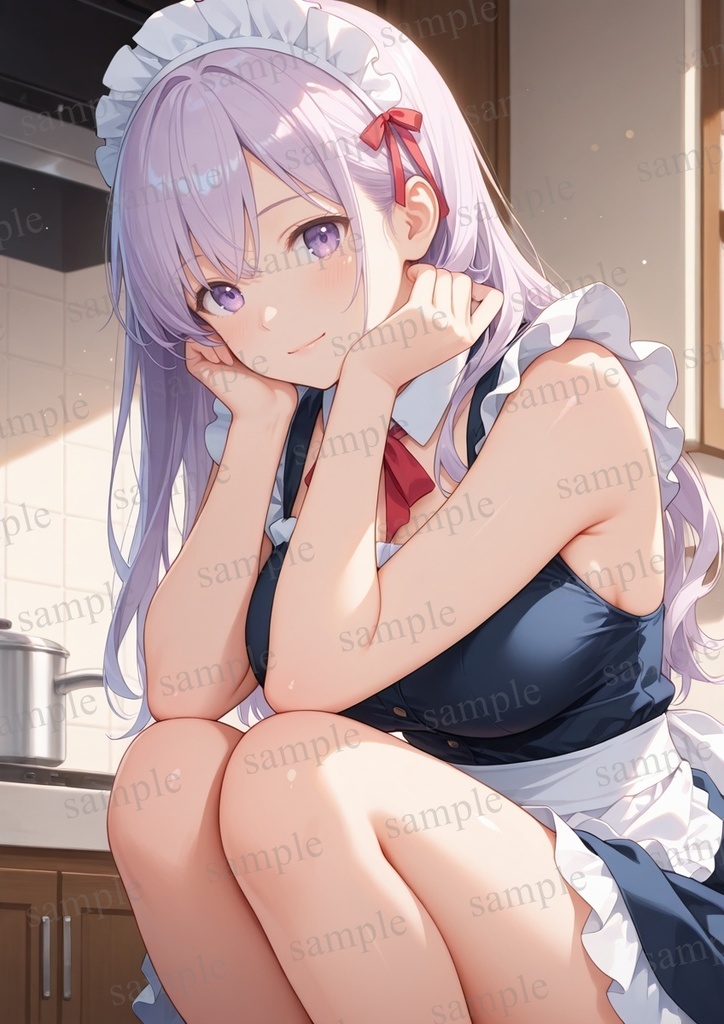 【10枚セット】有栖川凛 オリジナル 美少女 AIイラスト ポスター メイド コスプレ