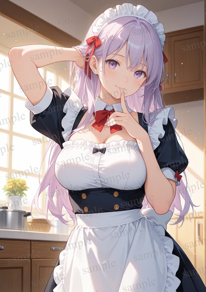 【10枚セット】有栖川凛　オリジナル　美少女　AIイラスト　ポスター　メイド　コスプレ