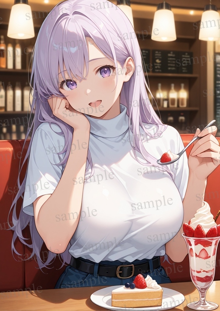 【10枚セット】有栖川凛 オリジナル 美少女 AIイラスト ポスター デート 添い寝 お花見 ①