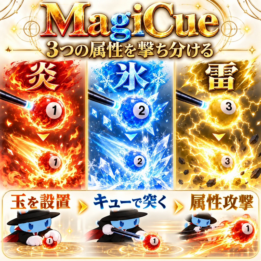🎁【期間限定無料】🎁 ビリヤードが武器になる!アバター用武器ギミック 【MagiCue(マジッキュー)】
