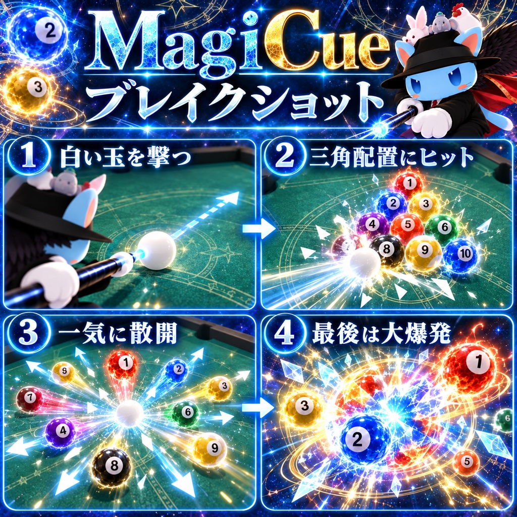 🎁【期間限定無料】🎁 ビリヤードが武器になる!アバター用武器ギミック 【MagiCue(マジッキュー)】