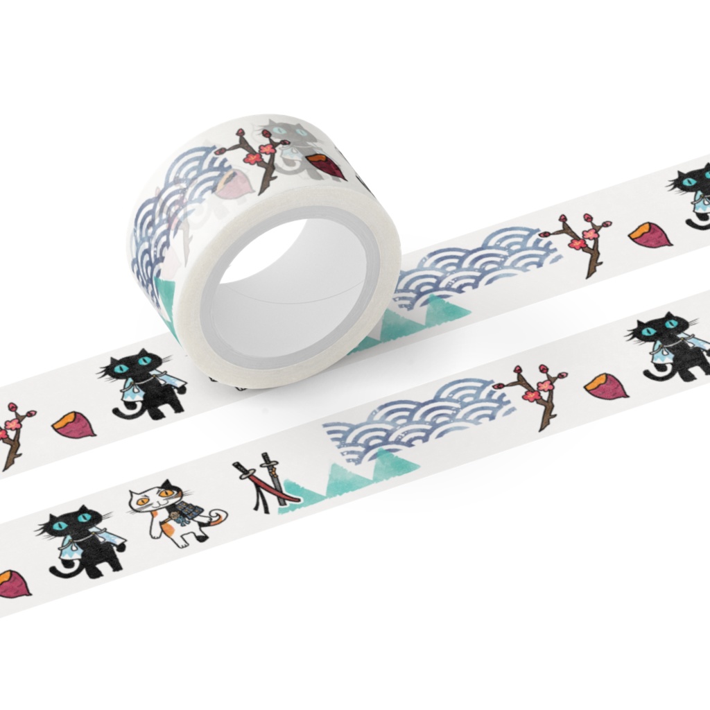 幕末現存組ねこちゃんマスキングテープ