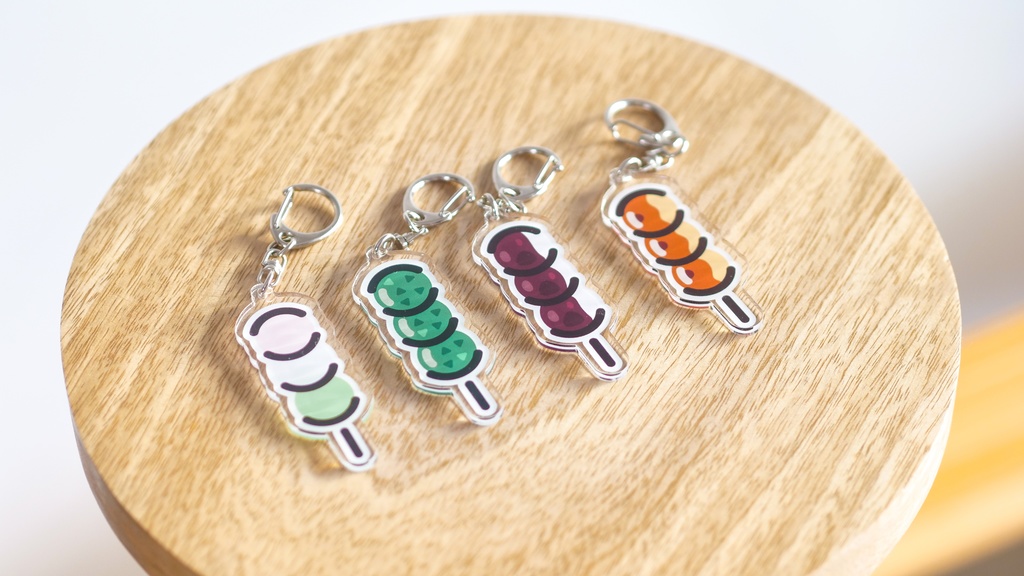 アクリルキーホルダー 三色団子大学 ロゴ