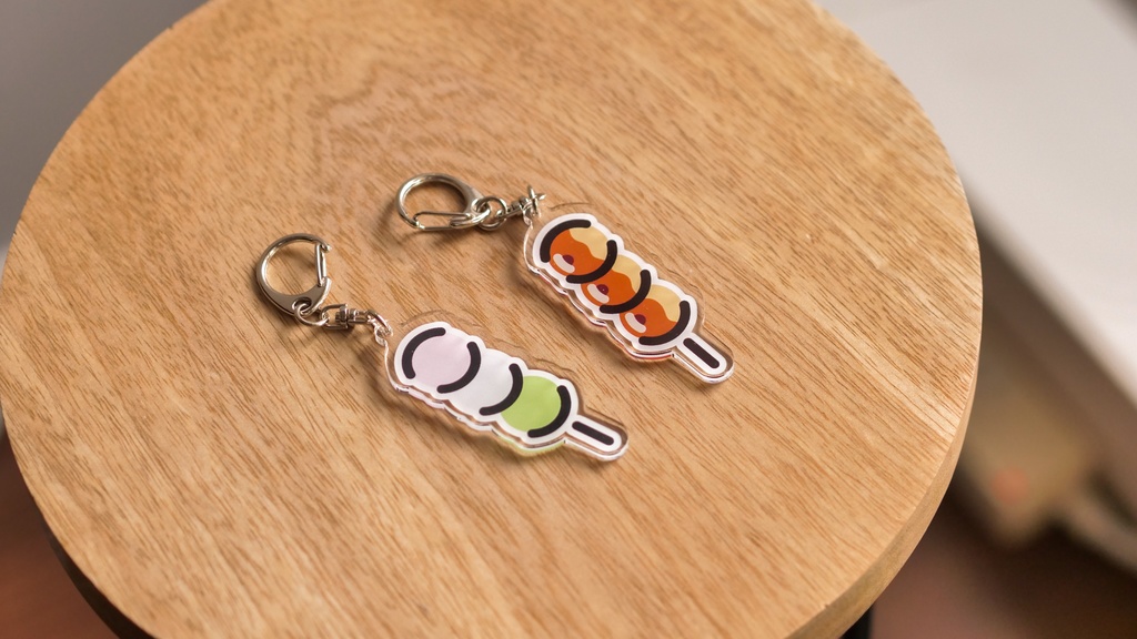 アクリルキーホルダー 三色団子大学 ロゴ