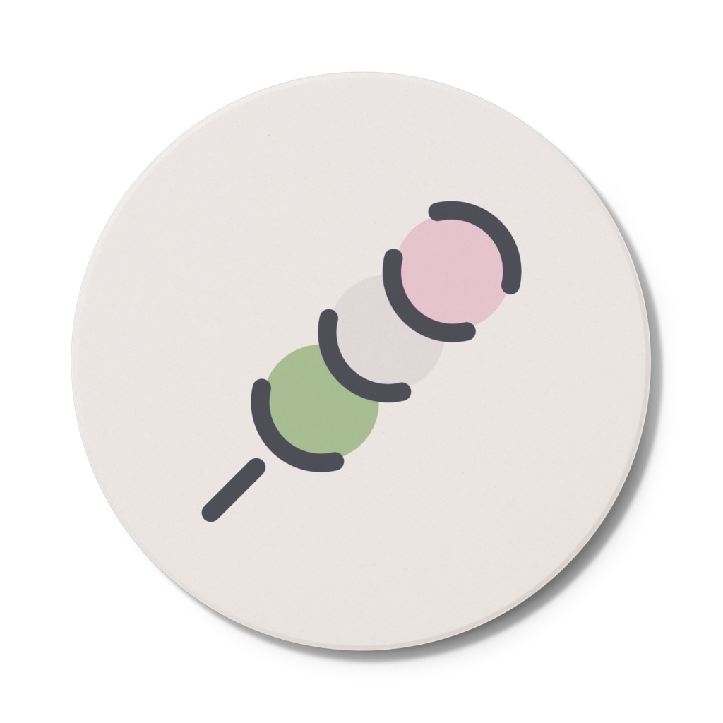 コースター 三色団子大学 ロゴ 