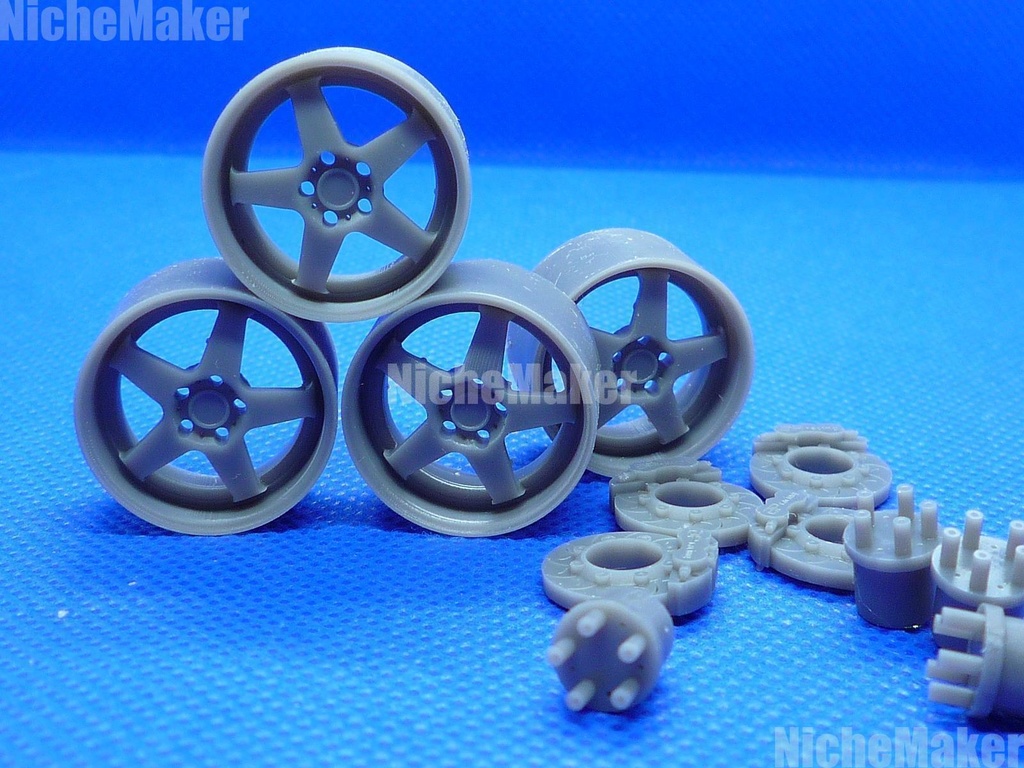 汎用 1/24 5スポークホイール ディスク付き