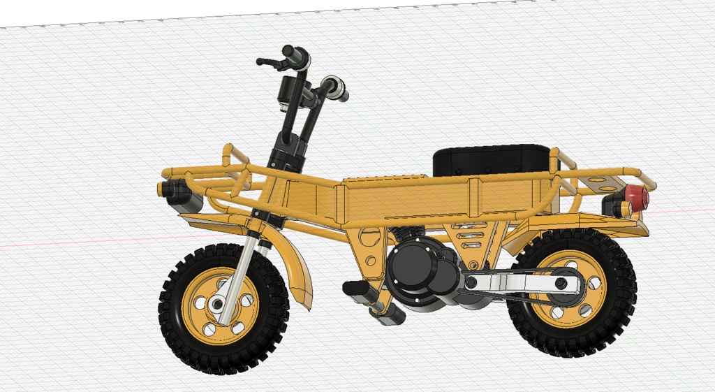 フリースケール(1/10~1/12)電動バイクキット(3D印刷用STLデータ販売)