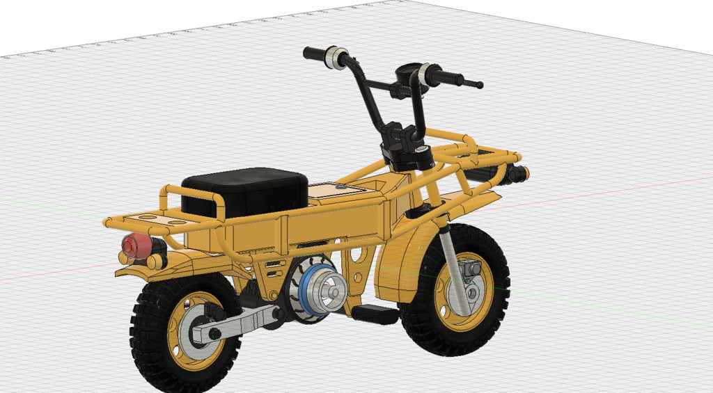 フリースケール(1/10~1/12)電動バイクキット(3D印刷用STLデータ販売)