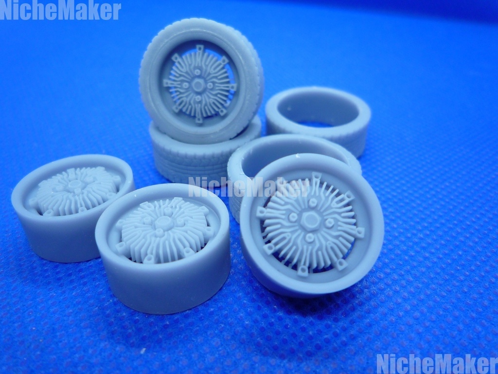 TAMIYA プレリュードXX 対応 無限風ホイール&タイヤセット