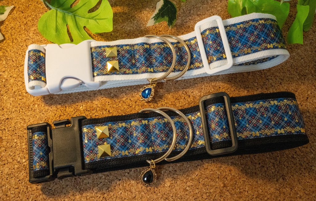 着ぐるみ用幅広首輪【ネイビータイル】