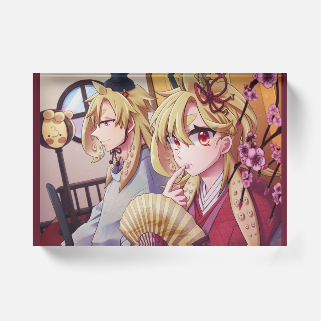 うちの子ひな祭りイラストアクリルブロック