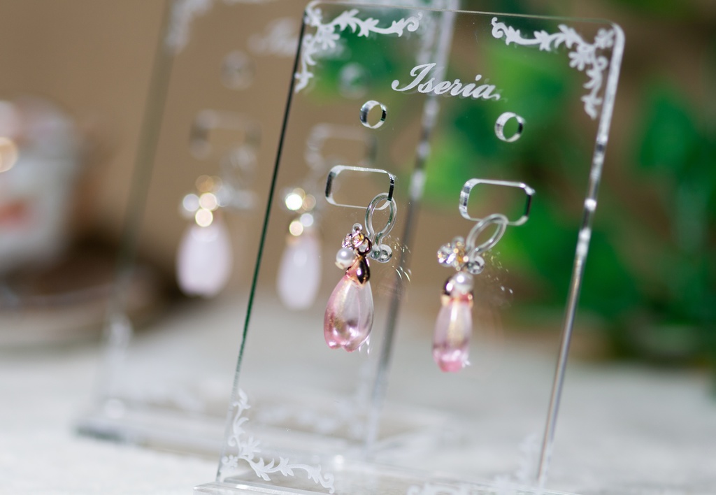 桜の花弁のドール用イヤリング