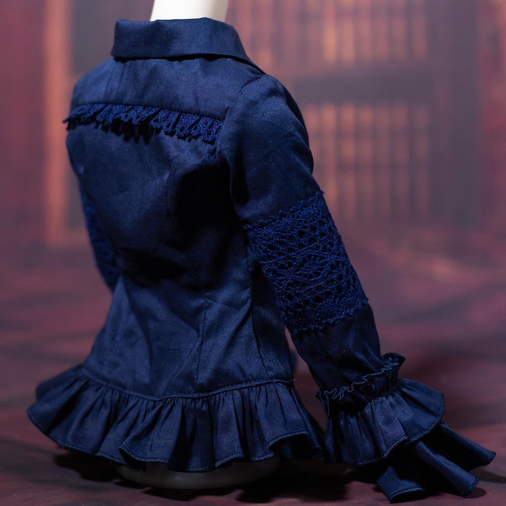 フリルブラウス(紺)【DD DDS対応】