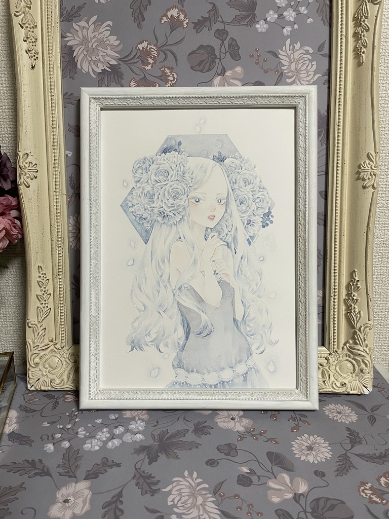 原画「久遠の蒼」額縁無