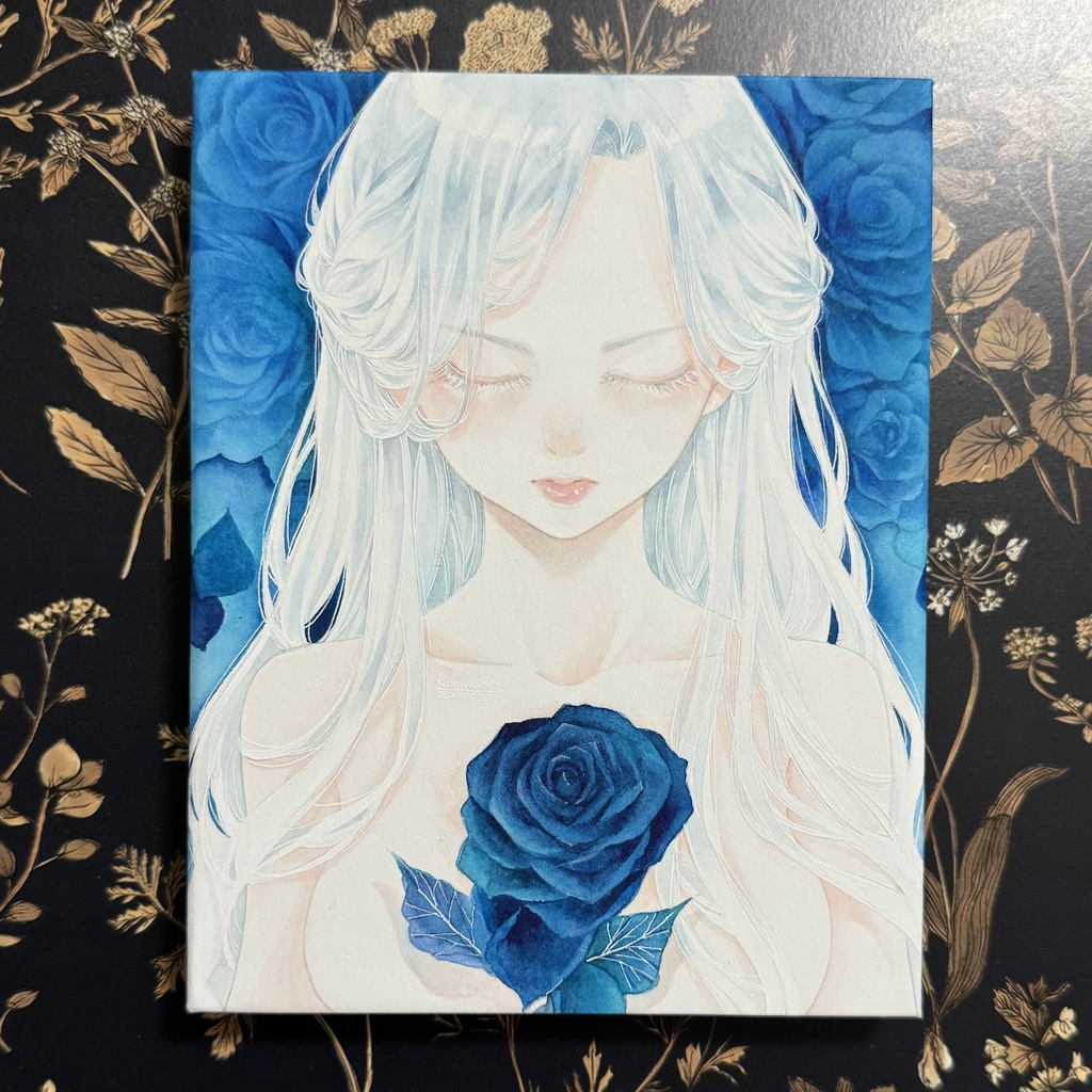 パネル原画「蒼薔薇」