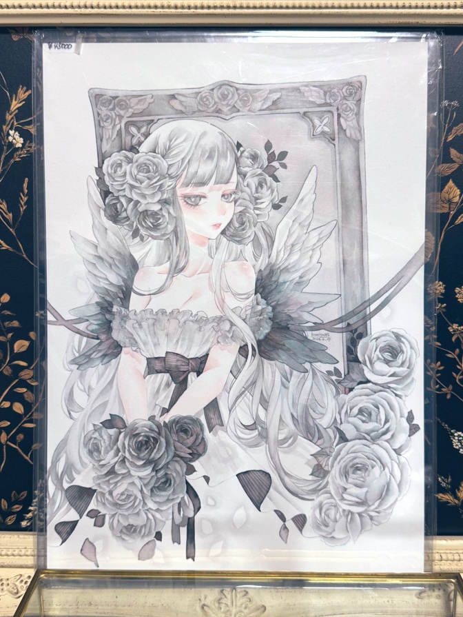 原画「慈愛の華」額縁無