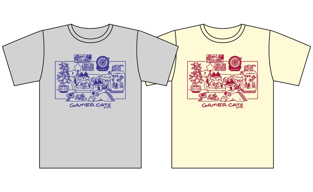 【NEW】GAMER CATS Tシャツ おうちゲーム