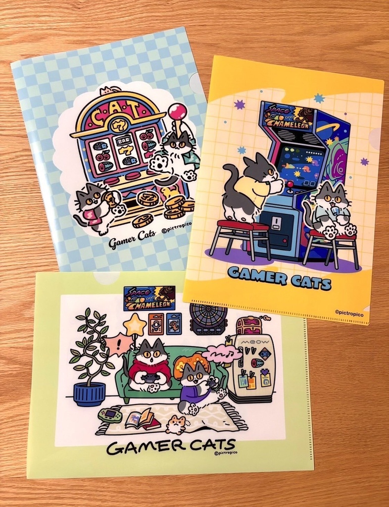 【NEW】GAMER CATS A4クリアファイル