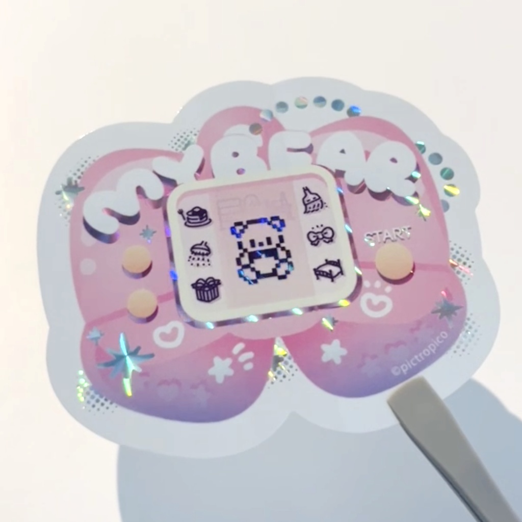 【NEW】ホロ耐水ステッカーS