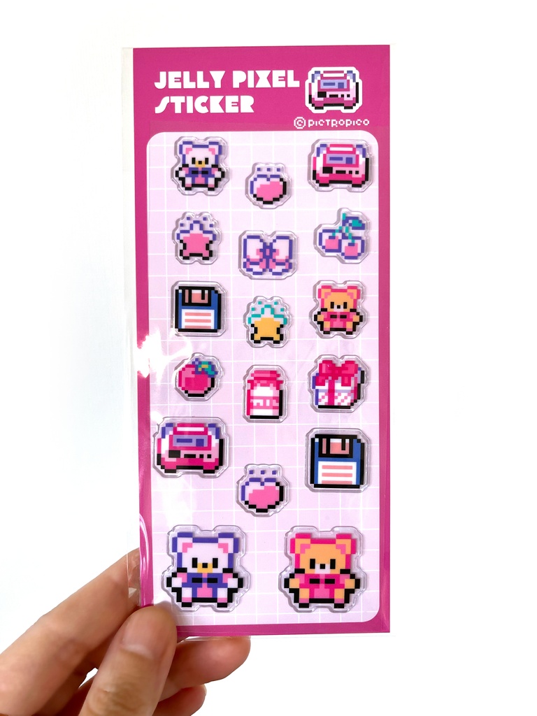 【NEW】絵文字風etc._JELLY PIXEL STICKER
