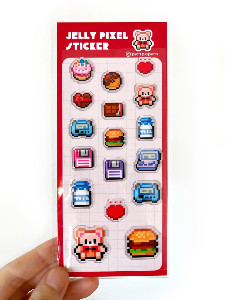 【NEW】絵文字風etc._JELLY PIXEL STICKER