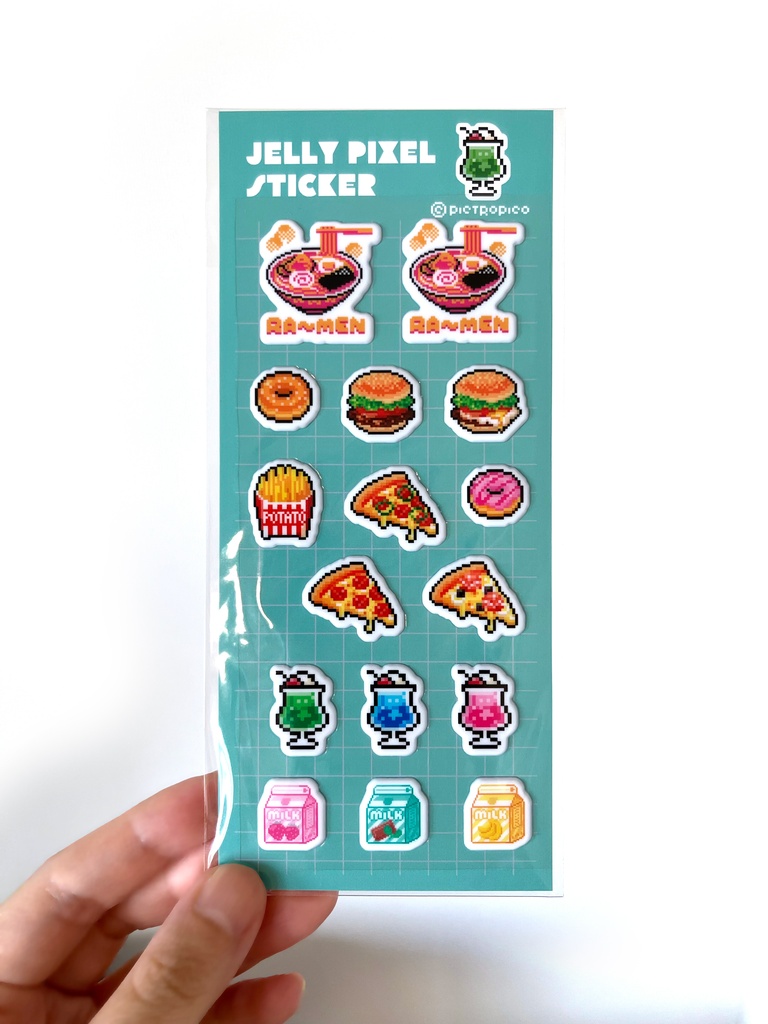 【NEW】絵文字風etc._JELLY PIXEL STICKER