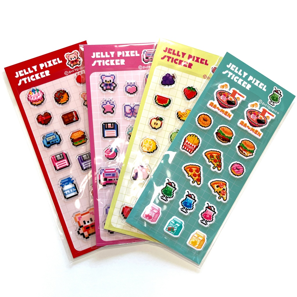 【NEW】絵文字風etc._JELLY PIXEL STICKER