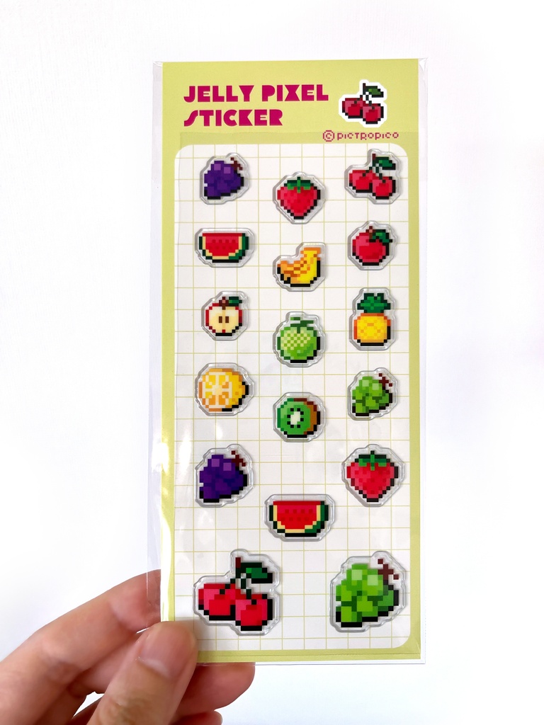 【NEW】絵文字風etc._JELLY PIXEL STICKER