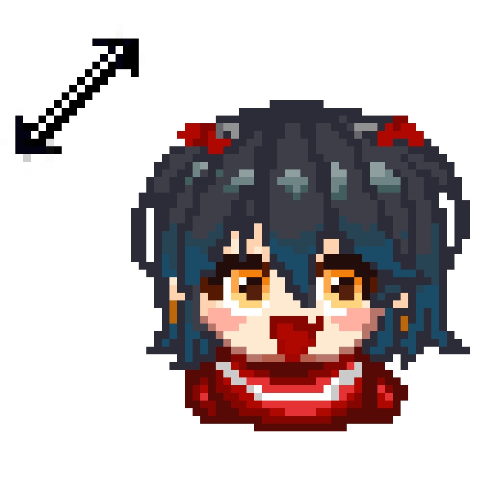 ましろぽいんた　斜めに拡大/縮小