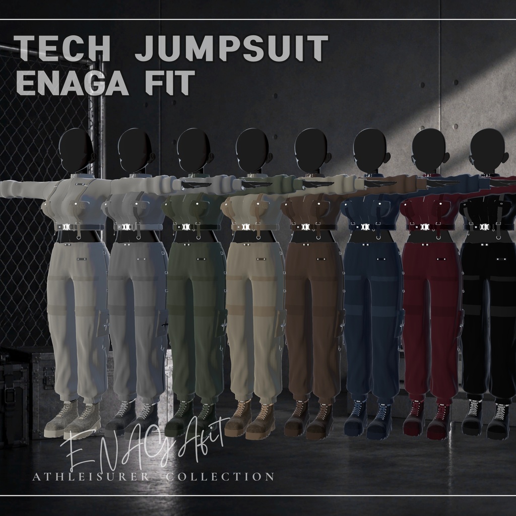 ✨ SALE【10アバター対応/50%OFF】 ✨ ⚙️⚡ENAGA fit - Tech Jumpsuit Set⚡⚙️