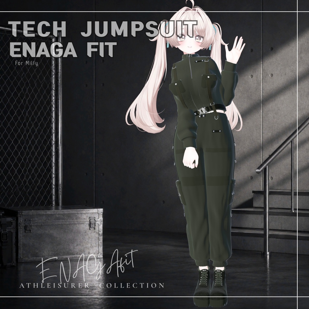 ✨ SALE【10アバター対応/50%OFF】 ✨ ⚙️⚡ENAGA fit - Tech Jumpsuit Set⚡⚙️