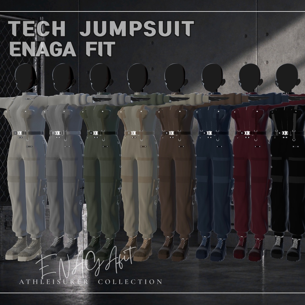 ✨ SALE【10アバター対応/50%OFF】 ✨ ⚙️⚡ENAGA fit - Tech Jumpsuit Set⚡⚙️