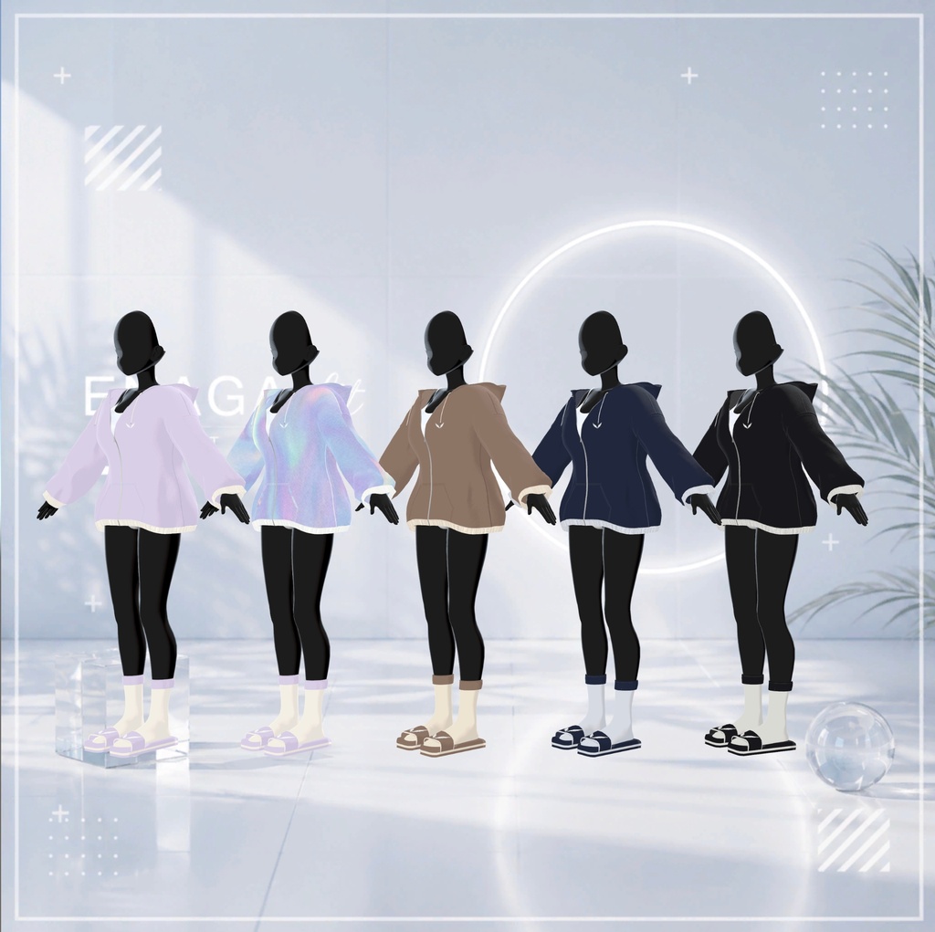 ✨ SALE 60%OFF【11アバター対応】 ✨☁️ENAGA fit - Cloud Hoodie Set☁️
