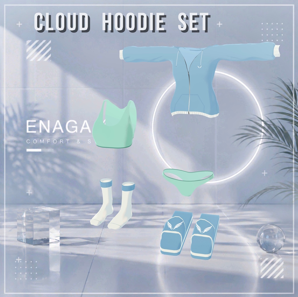 ✨ SALE 60%OFF【11アバター対応】 ✨☁️ENAGA fit - Cloud Hoodie Set☁️