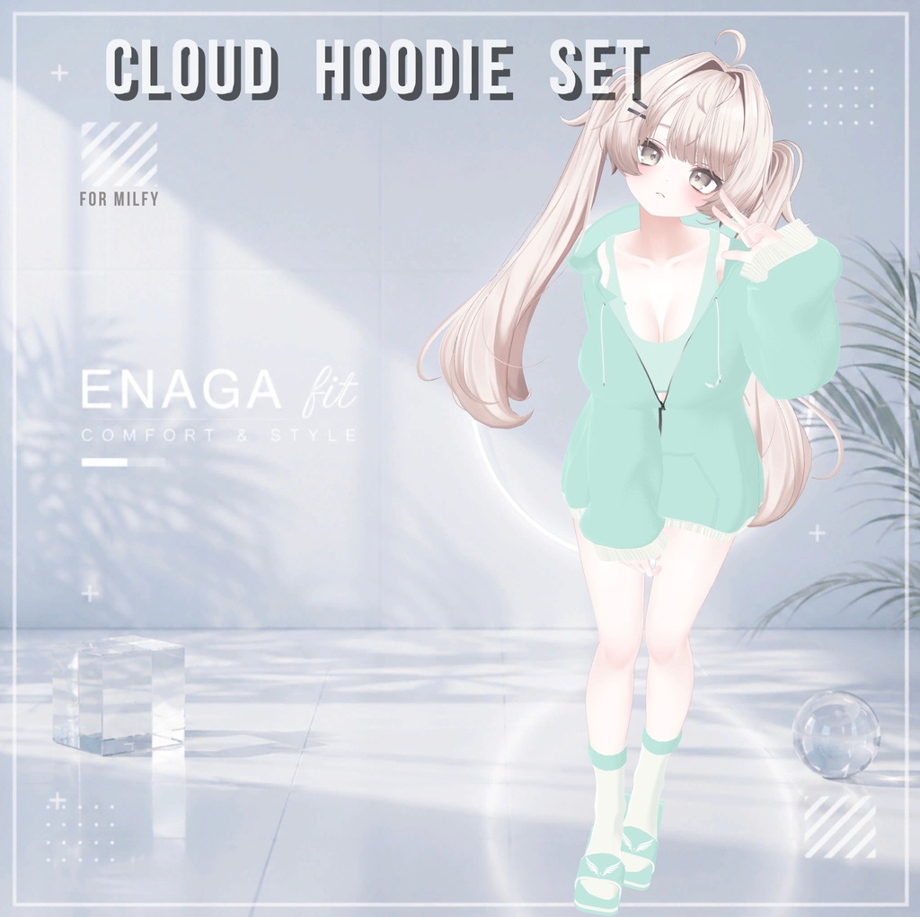 ✨ SALE 60%OFF【11アバター対応】 ✨☁️ENAGA fit - Cloud Hoodie Set☁️