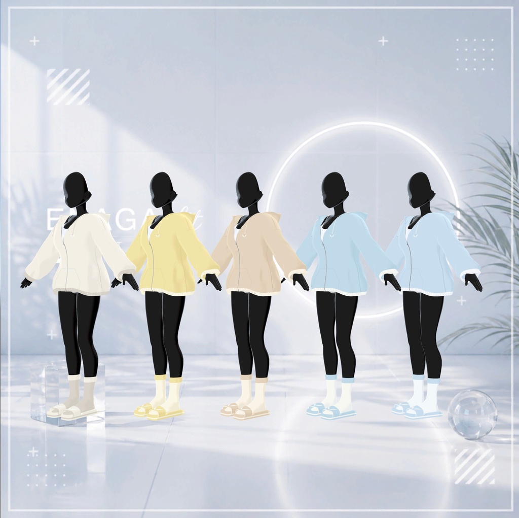 ✨ SALE 60%OFF【11アバター対応】 ✨☁️ENAGA fit - Cloud Hoodie Set☁️
