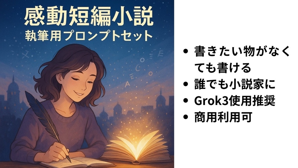 感動短編小説執筆用プロンプトセット