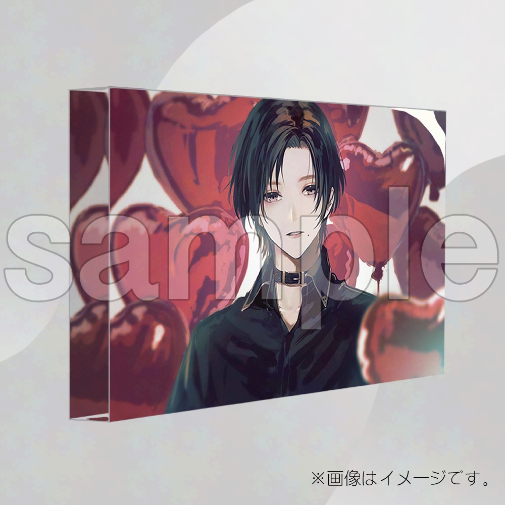 【最後の一つ】赤い風船アクリルブロック