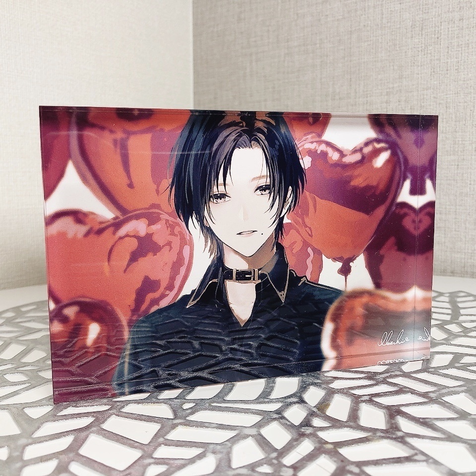 【最後の一つ】赤い風船アクリルブロック