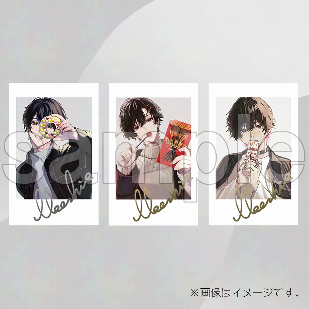 直筆サイン入りチェキ風カード7枚セット