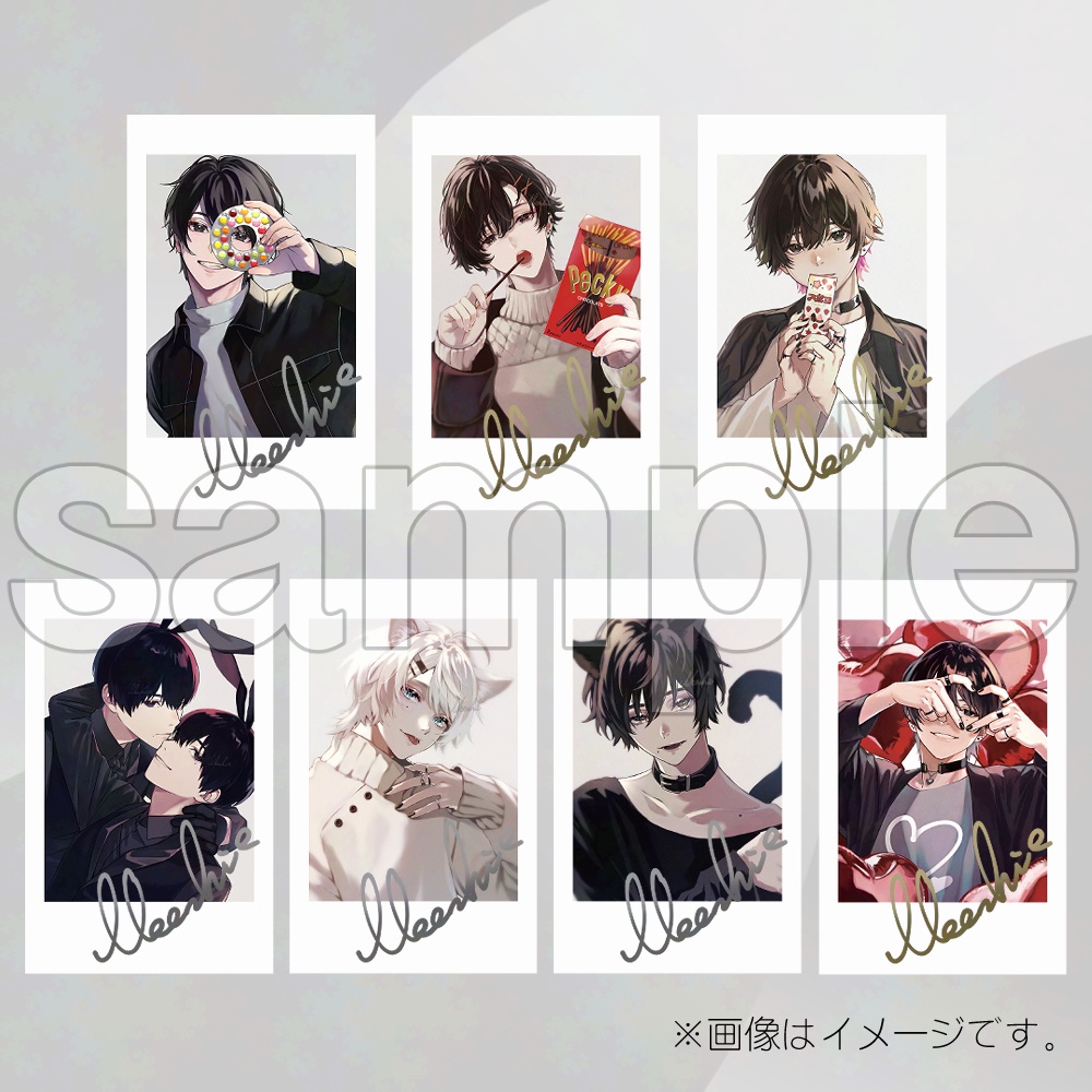 直筆サイン入りチェキ風カード7枚セット
