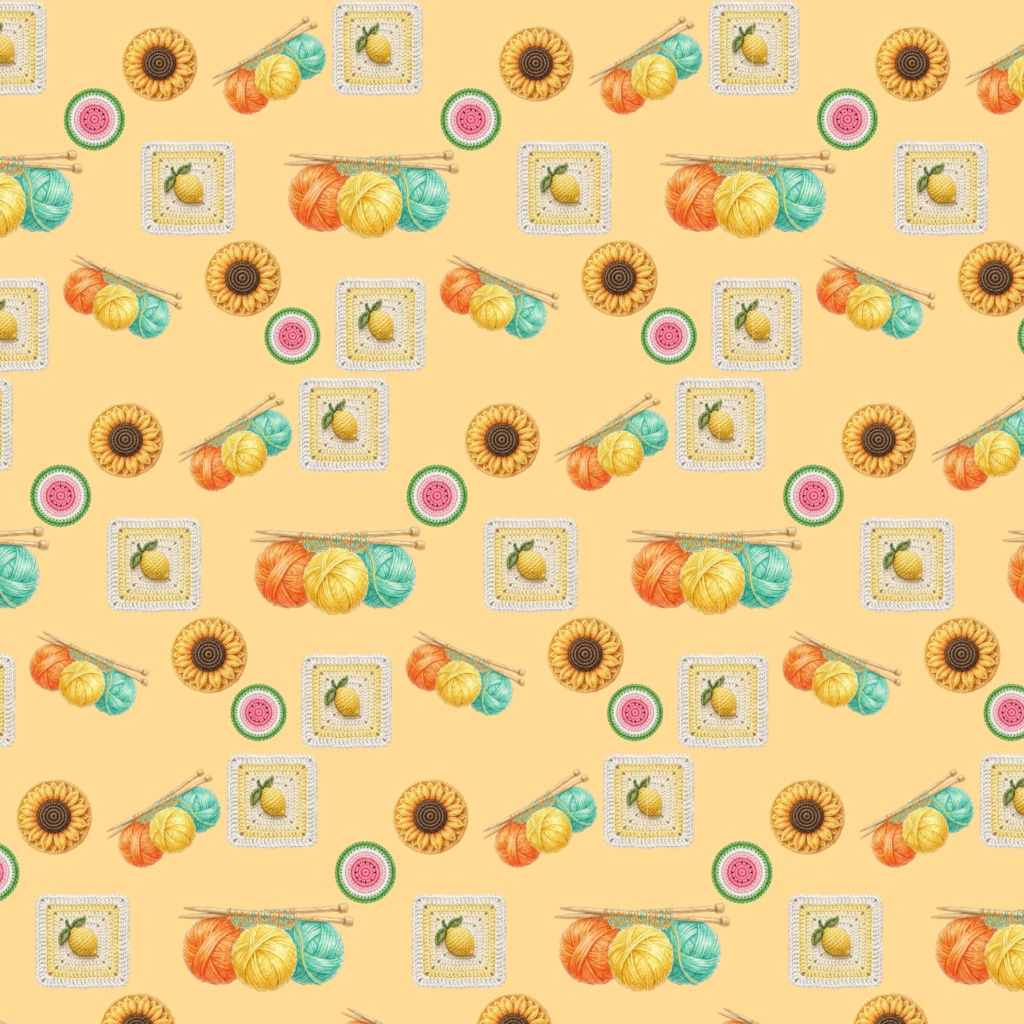 【デジタルペーパー】夏を感じる編み物コレクション |Atelier_ami