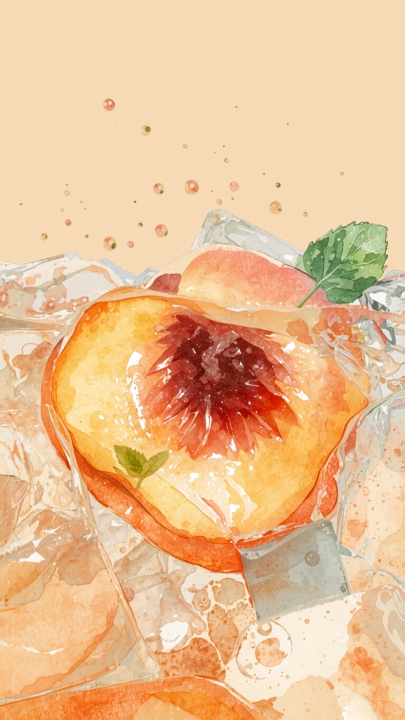 【スマホ壁紙2種セット】柔らかでジューシーな夏フルーツの待ち受け画面(ロック画面・ホーム画面)