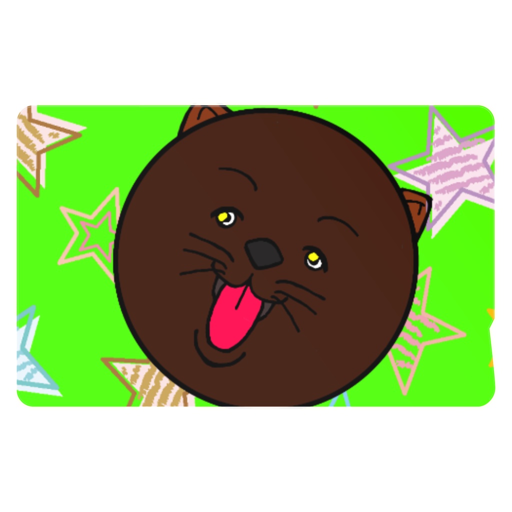 クマりんICカ-ドステッカー