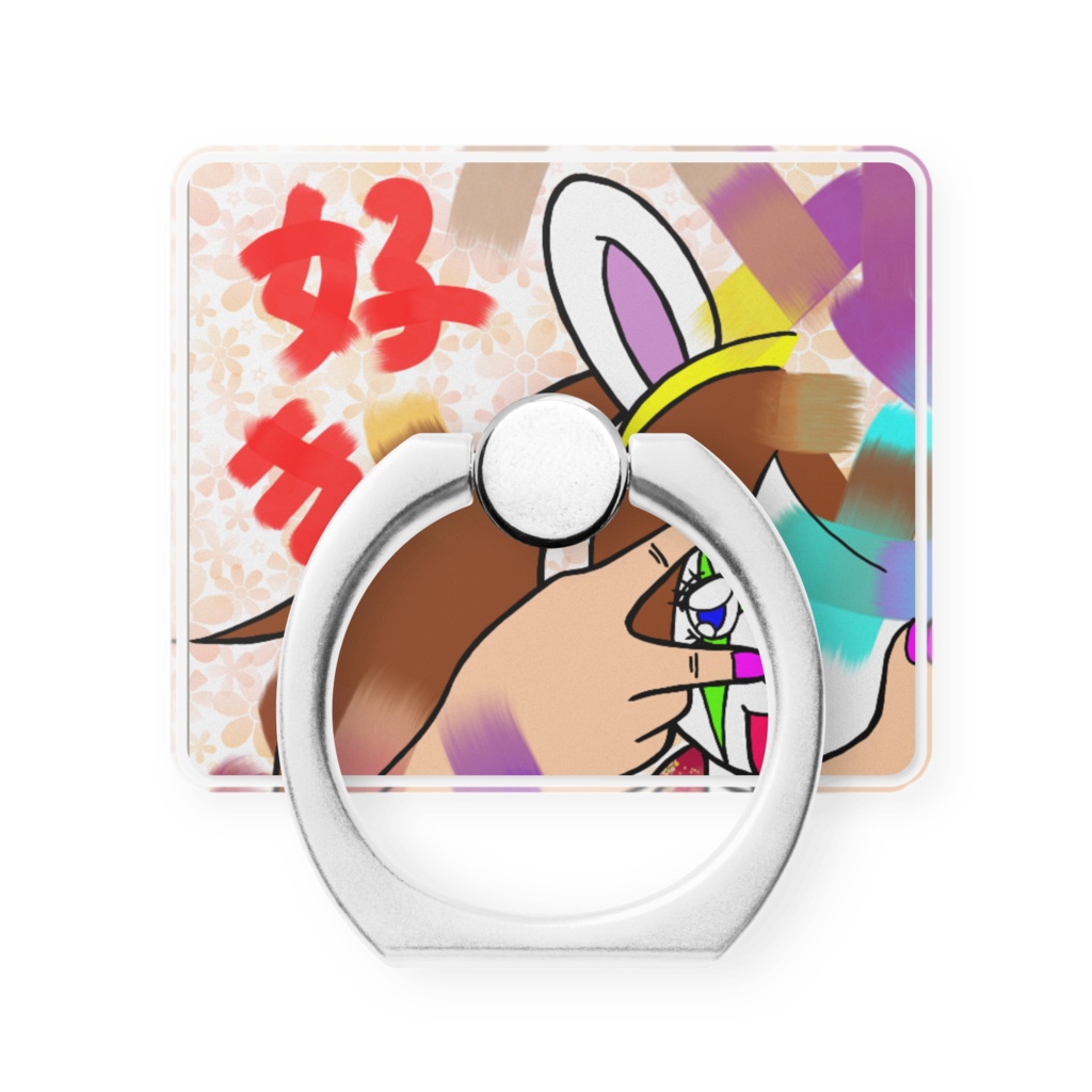 ペイント女子スマホリング