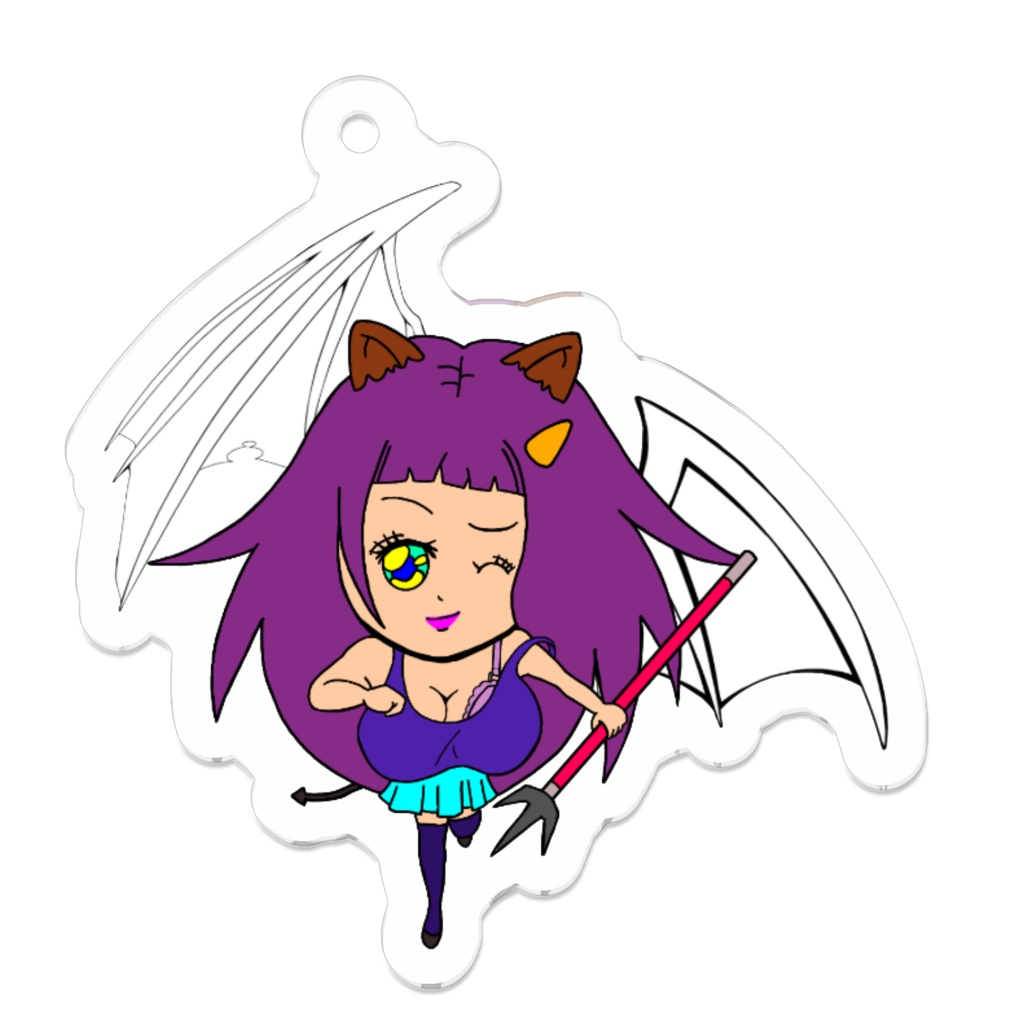にゃん魔子ちゃんオリジナルキーホルダー